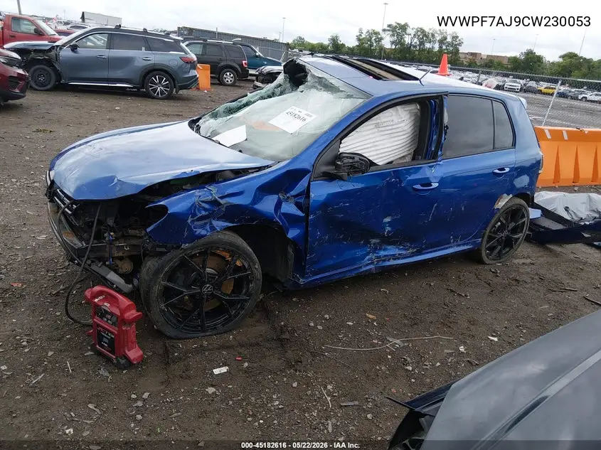 2012 Volkswagen Golf R 4-Door VIN: WVWPF7AJ9CW230053 Lot: 45182616