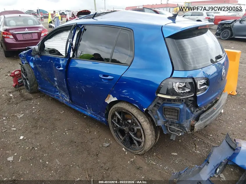 2012 Volkswagen Golf R 4-Door VIN: WVWPF7AJ9CW230053 Lot: 45182616