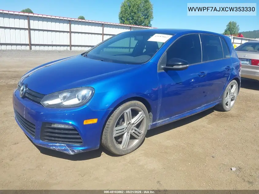 2012 Volkswagen Golf R 4-Door VIN: WVWPF7AJXCW353330 Lot: 45183862