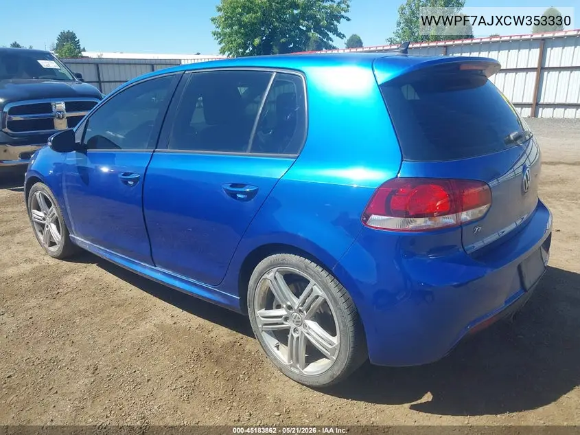 2012 Volkswagen Golf R 4-Door VIN: WVWPF7AJXCW353330 Lot: 45183862