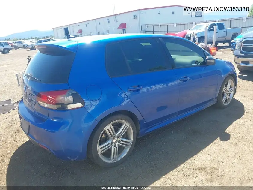 2012 Volkswagen Golf R 4-Door VIN: WVWPF7AJXCW353330 Lot: 45183862