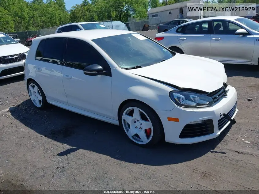 2012 Volkswagen Golf R 4-Door VIN: WVWPF7AJXCW218929 Lot: 45334800