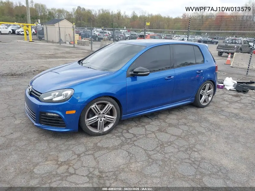 2013 Volkswagen Golf R 4-Door VIN: WVWPF7AJ1DW013579 Lot: 44933150