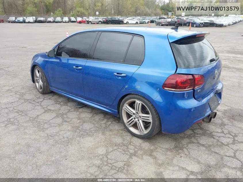 2013 Volkswagen Golf R 4-Door VIN: WVWPF7AJ1DW013579 Lot: 44933150