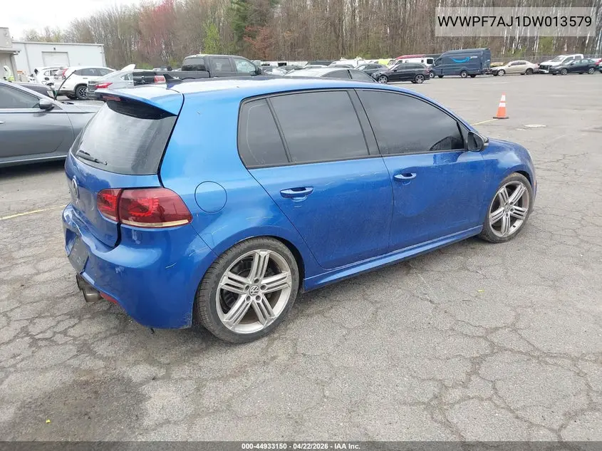 2013 Volkswagen Golf R 4-Door VIN: WVWPF7AJ1DW013579 Lot: 44933150