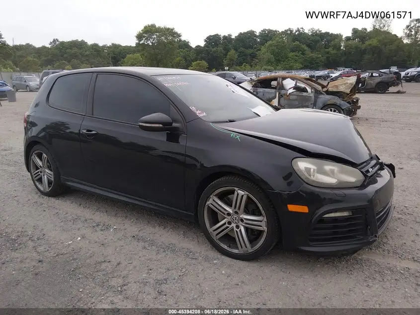 2013 Volkswagen Golf R 2-Door VIN: WVWRF7AJ4DW061571 Lot: 45394208