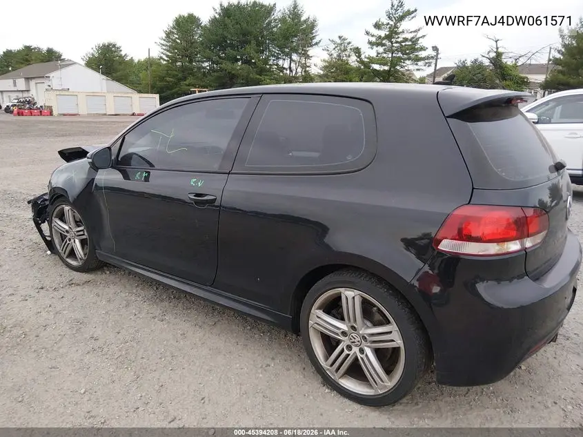 2013 Volkswagen Golf R 2-Door VIN: WVWRF7AJ4DW061571 Lot: 45394208