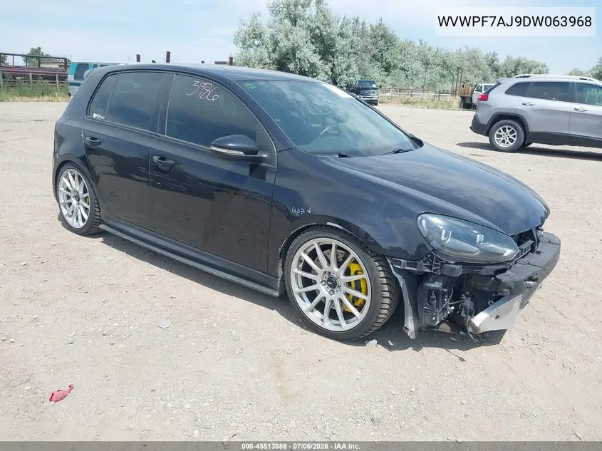 2013 Volkswagen Golf R 4-Door VIN: WVWPF7AJ9DW063968 Lot: 45513986