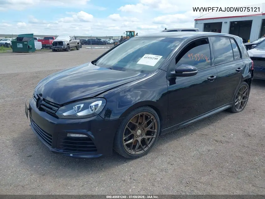 2013 Volkswagen Golf R 4-Door VIN: WVWPF7AJ0DW075121 Lot: 45551240