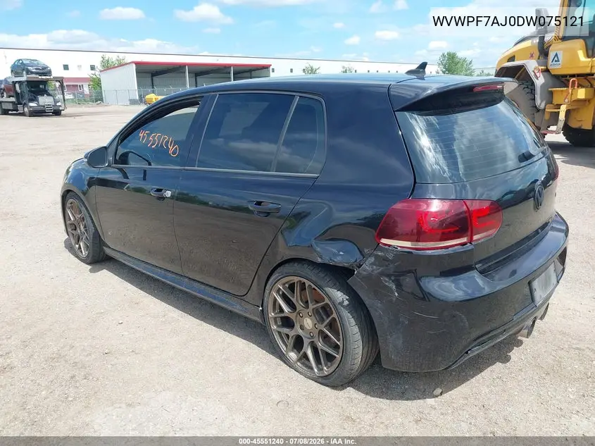 2013 Volkswagen Golf R 4-Door VIN: WVWPF7AJ0DW075121 Lot: 45551240
