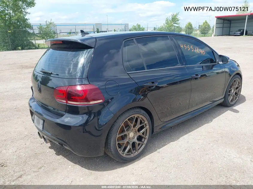 2013 Volkswagen Golf R 4-Door VIN: WVWPF7AJ0DW075121 Lot: 45551240