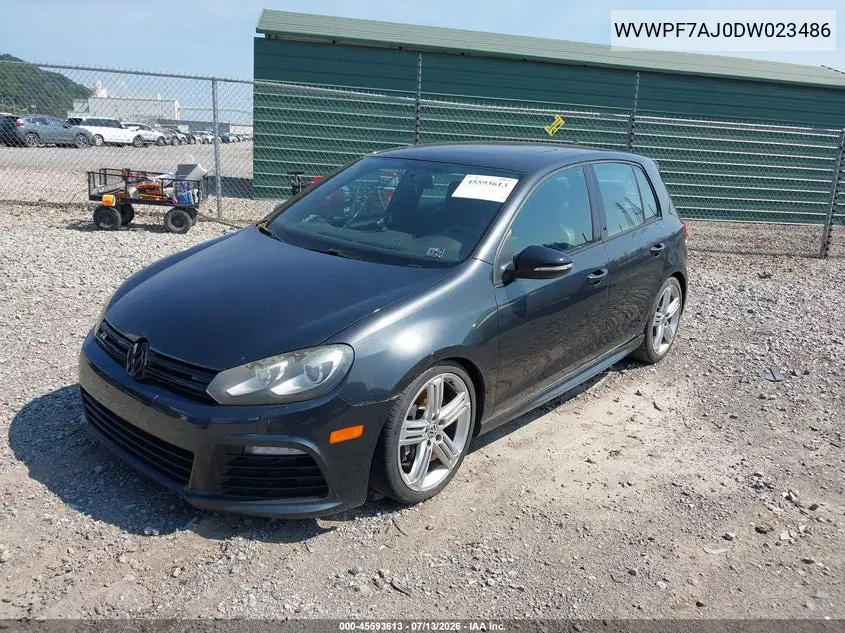 2013 Volkswagen Golf R 4-Door VIN: WVWPF7AJ0DW023486 Lot: 45593613