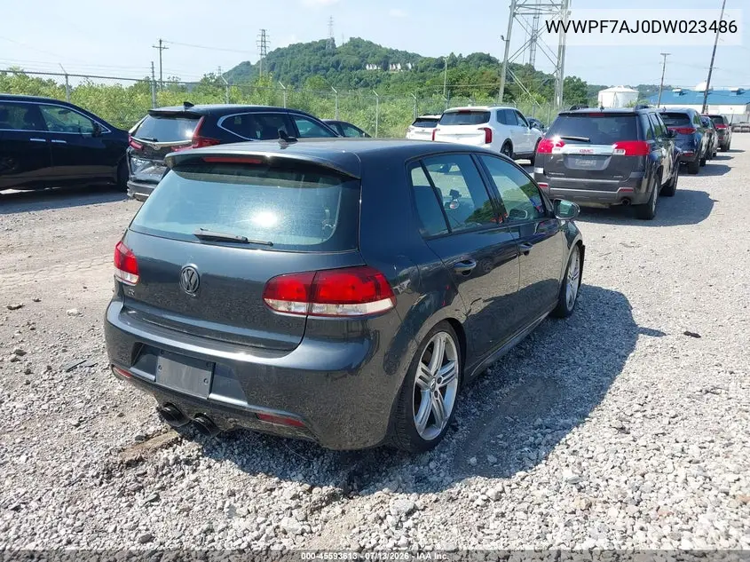 2013 Volkswagen Golf R 4-Door VIN: WVWPF7AJ0DW023486 Lot: 45593613