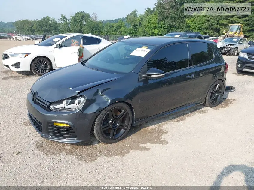 2013 Volkswagen Golf R 2-Door VIN: WVWRF7AJ6DW067727 Lot: 45642944