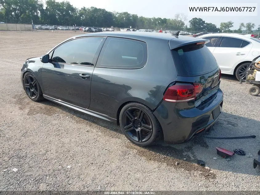 2013 Volkswagen Golf R 2-Door VIN: WVWRF7AJ6DW067727 Lot: 45642944