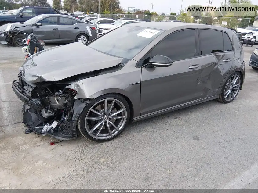 2017 Volkswagen Golf R 4-Door W/Dcc Navigation VIN: WVWWF7AU3HW150048 Lot: 45235851