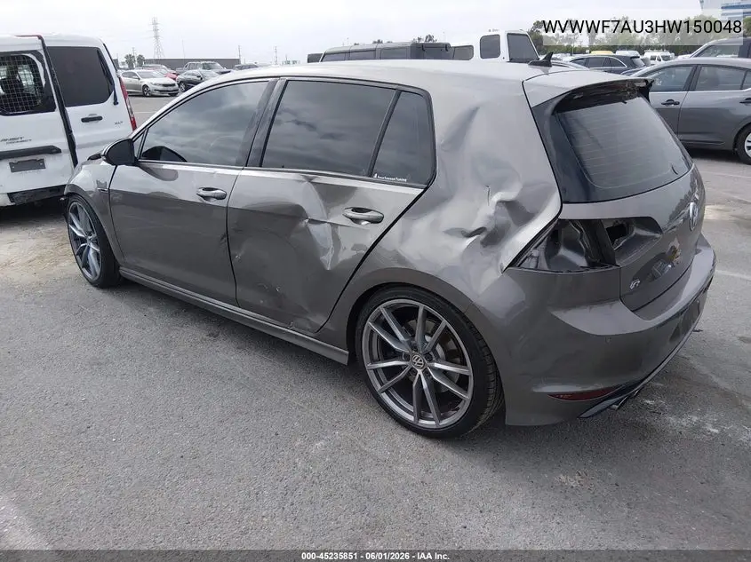 2017 Volkswagen Golf R 4-Door W/Dcc Navigation VIN: WVWWF7AU3HW150048 Lot: 45235851