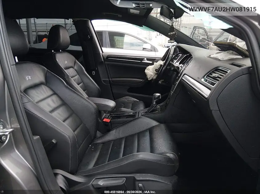 2017 Volkswagen Golf R 4-Door W/Dcc Navigation VIN: WVWVF7AU2HW081915 Lot: 45516864