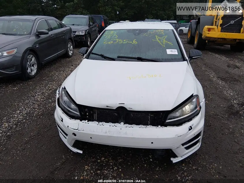 2017 Volkswagen Golf R 4-Door W/Dcc Navigation VIN: WVWVF7AU0HW061856 Lot: 45568702