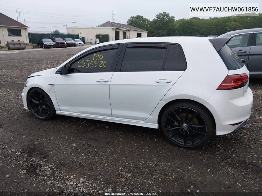 2017 Volkswagen Golf R 4-Door W/Dcc Navigation VIN: WVWVF7AU0HW061856 Lot: 45568702