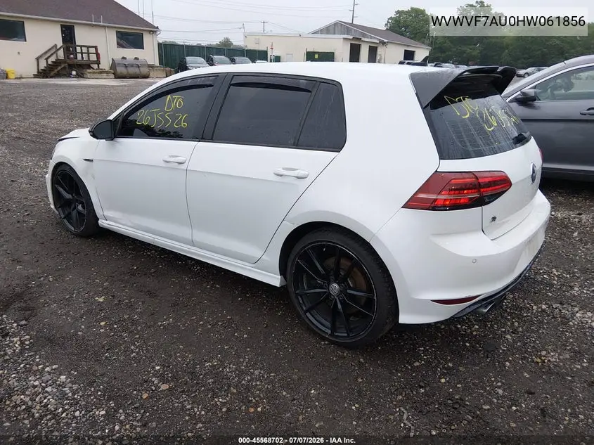 2017 Volkswagen Golf R 4-Door W/Dcc Navigation VIN: WVWVF7AU0HW061856 Lot: 45568702