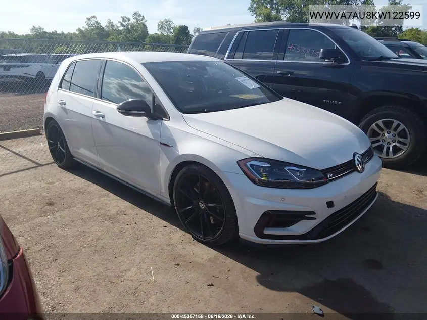2019 Volkswagen Golf R 2.0T W/Dcc Navigation VIN: WVWVA7AU8KW122599 Lot: 45357158
