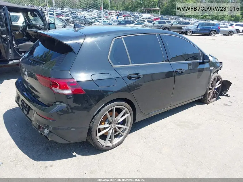 2024 Volkswagen Golf R 2.0T VIN: WVWFB7CD9RW231016 Lot: 45575857