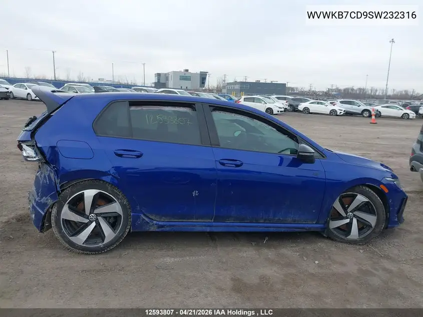 2025 Volkswagen Golf R Black Edition VIN: WVWKB7CD9SW232316 Lot: 12593807