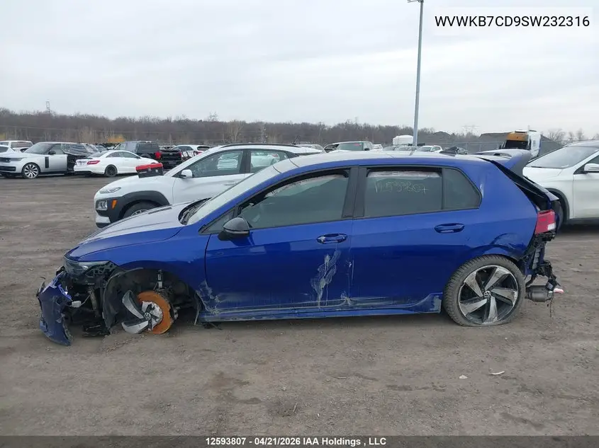 2025 Volkswagen Golf R Black Edition VIN: WVWKB7CD9SW232316 Lot: 12593807