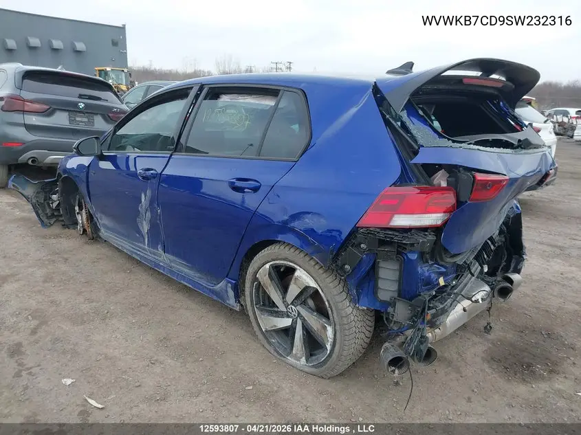 2025 Volkswagen Golf R Black Edition VIN: WVWKB7CD9SW232316 Lot: 12593807