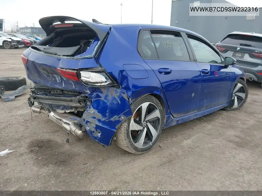 2025 Volkswagen Golf R Black Edition VIN: WVWKB7CD9SW232316 Lot: 12593807