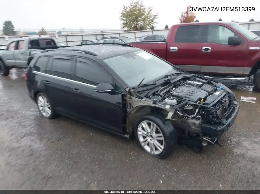 2015 Volkswagen Golf Sportwagen Tdi Se 4-Door VIN: 3VWCA7AU2FM513399 Lot: 44661018
