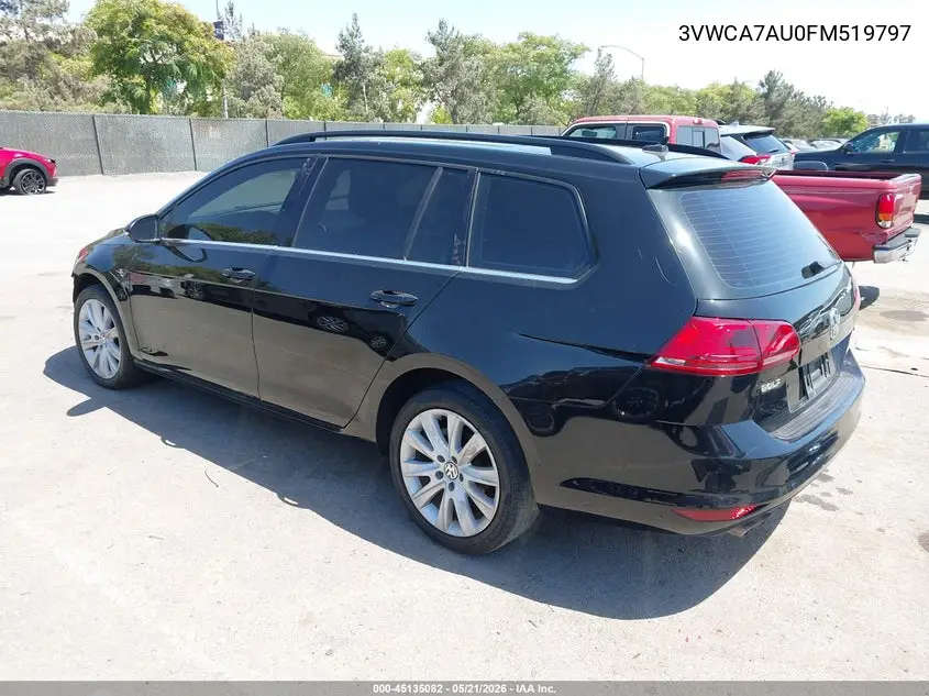 2015 Volkswagen Golf Sportwagen Tdi Se 4-Door VIN: 3VWCA7AU0FM519797 Lot: 45135082