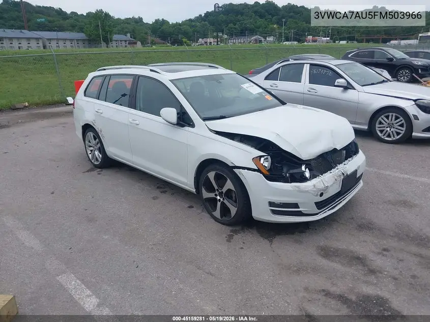 2015 Volkswagen Golf Sportwagen Tdi Sel 4-Door VIN: 3VWCA7AU5FM503966 Lot: 45159281