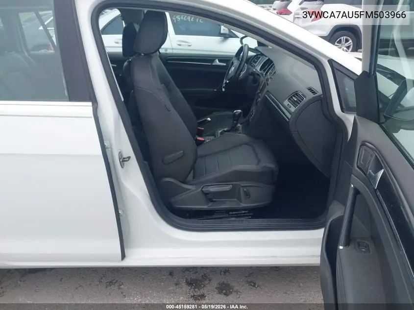 2015 Volkswagen Golf Sportwagen Tdi Sel 4-Door VIN: 3VWCA7AU5FM503966 Lot: 45159281