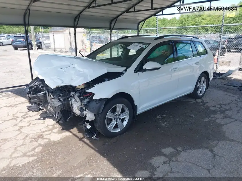2015 Volkswagen Golf Sportwagen Tdi S 4-Door VIN: 3VWFA7AU4FM504684 Lot: 45209348