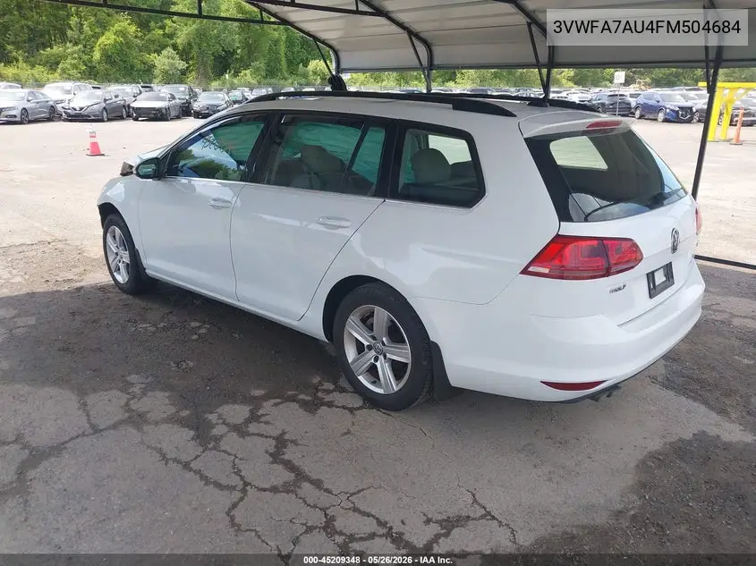 2015 Volkswagen Golf Sportwagen Tdi S 4-Door VIN: 3VWFA7AU4FM504684 Lot: 45209348