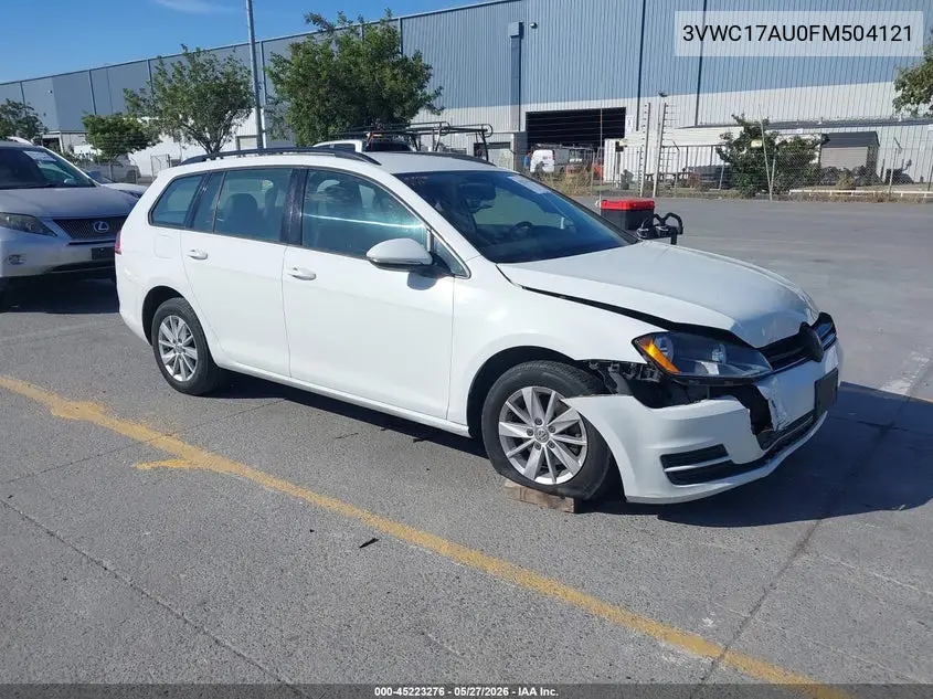 2015 Volkswagen Golf Sportwagen Tsi S 4-Door VIN: 3VWC17AU0FM504121 Lot: 45223276