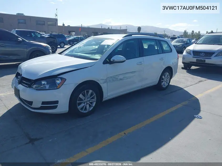 2015 Volkswagen Golf Sportwagen Tsi S 4-Door VIN: 3VWC17AU0FM504121 Lot: 45223276