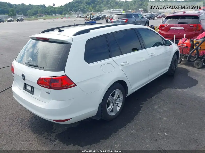 2015 Volkswagen Golf Sportwagen Tdi S 4-Door VIN: 3VWCA7AUXFM515918 Lot: 45303112