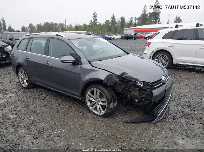 2015 Volkswagen Golf Sportwagen Tsi Sel 4-Door VIN: 3VWC17AU1FM507142 Lot: 45323144