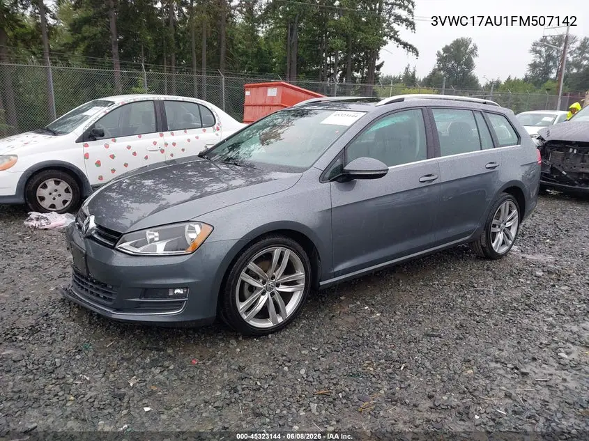 2015 Volkswagen Golf Sportwagen Tsi Sel 4-Door VIN: 3VWC17AU1FM507142 Lot: 45323144