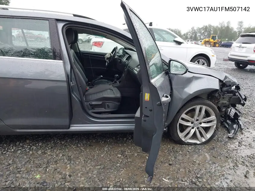 2015 Volkswagen Golf Sportwagen Tsi Sel 4-Door VIN: 3VWC17AU1FM507142 Lot: 45323144