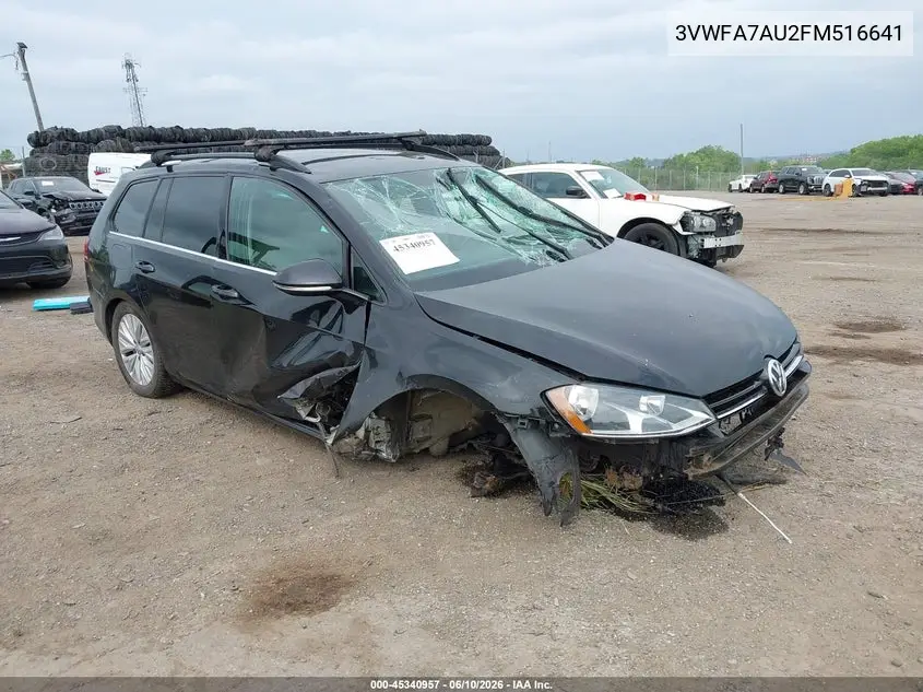 2015 Volkswagen Golf Sportwagen Tdi S 4-Door VIN: 3VWFA7AU2FM516641 Lot: 45340957