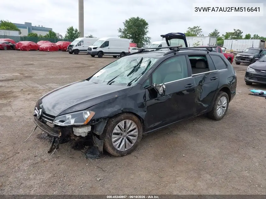 2015 Volkswagen Golf Sportwagen Tdi S 4-Door VIN: 3VWFA7AU2FM516641 Lot: 45340957