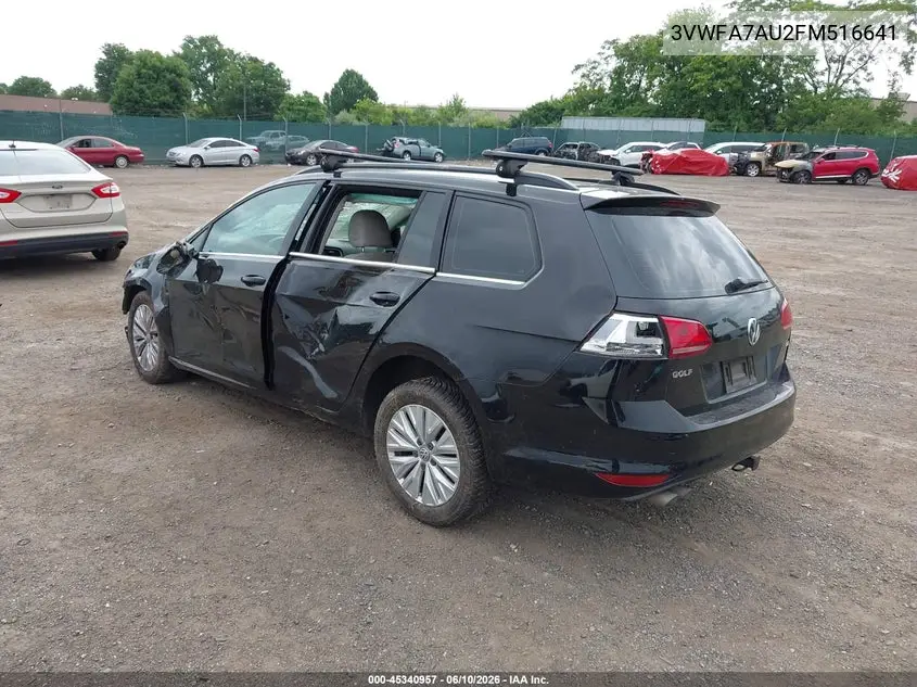 2015 Volkswagen Golf Sportwagen Tdi S 4-Door VIN: 3VWFA7AU2FM516641 Lot: 45340957