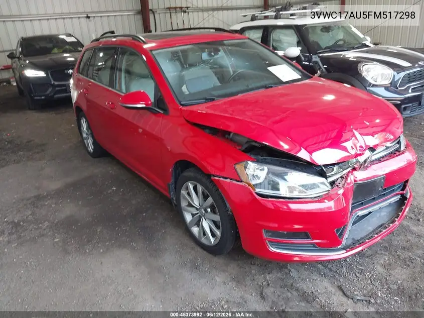 2015 Volkswagen Golf Sportwagen Tsi Se 4-Door VIN: 3VWC17AU5FM517298 Lot: 45373992