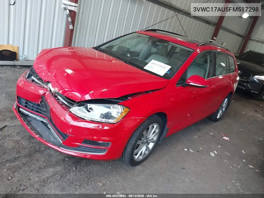2015 Volkswagen Golf Sportwagen Tsi Se 4-Door VIN: 3VWC17AU5FM517298 Lot: 45373992