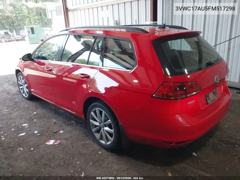 2015 Volkswagen Golf Sportwagen Tsi Se 4-Door VIN: 3VWC17AU5FM517298 Lot: 45373992