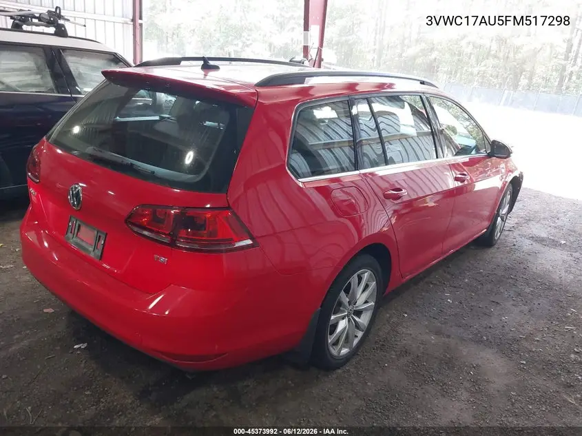2015 Volkswagen Golf Sportwagen Tsi Se 4-Door VIN: 3VWC17AU5FM517298 Lot: 45373992